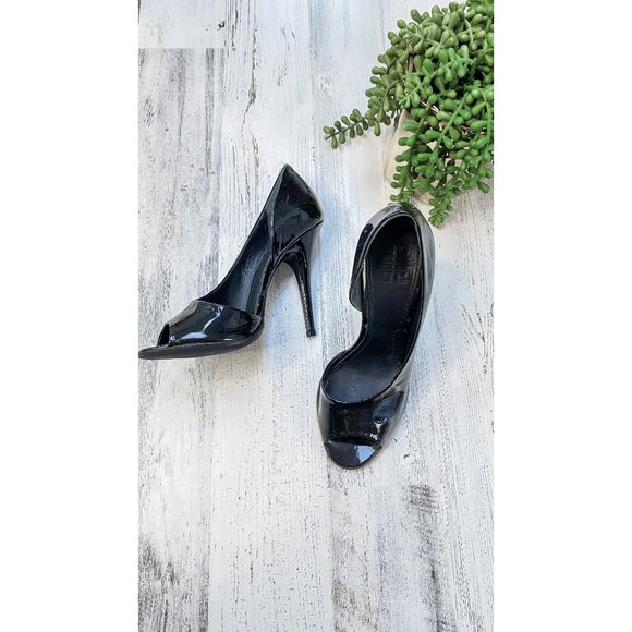 Givenchy Black Patent Leather D’Orsay Peep Toe Cut Out Heels (38/8) - Picture 16 of 16
